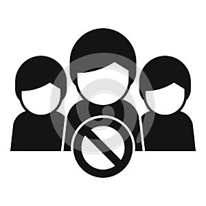 Remove group user icon simple vector. Delete service