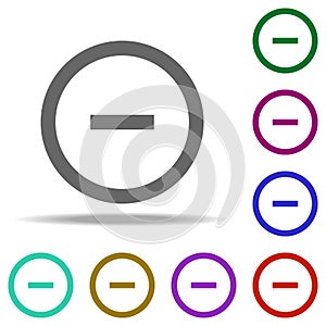 remove icon. Elements of web in multi color style icons. Simple icon for websites, web design, mobile app, info graphics