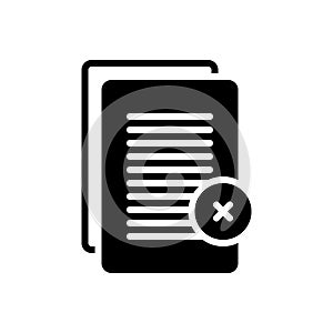 Black solid icon for Remove, recapture  and delete