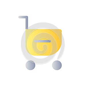 Remove item from shopping cart flat gradient color ui icon