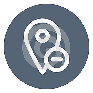 Remove location, delete Bold Vector Icon which can be easily edited or modified