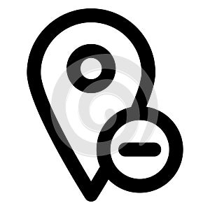 Remove location, delete Bold Vector Icon which can be easily edited or modified