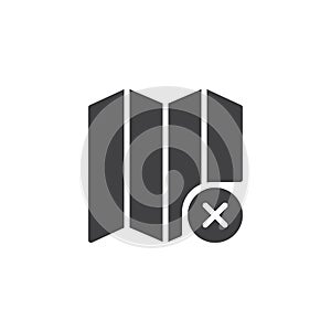 Remove from map icon vector