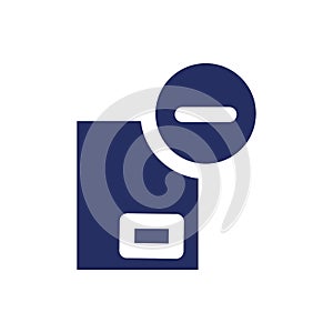 Remove from parcel black glyph ui icon