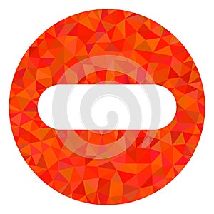 Remove Polygonal Lowpoly Flat Icon