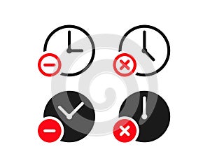 Remove time icon. Illustration vector