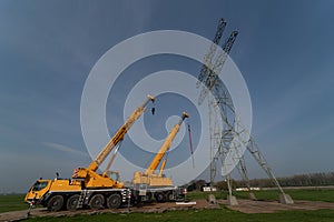 Removing old electricity pylons