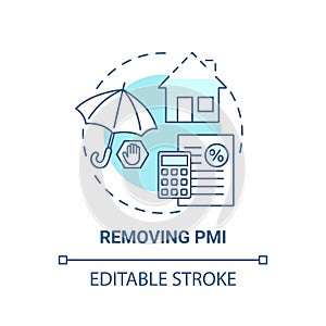 Removing PMI concept icon photo