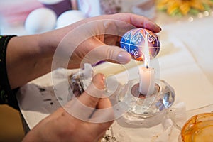 Decorating of Easter egg