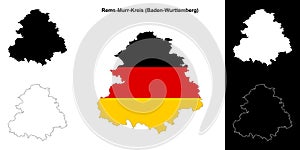 Rems-Murr-Kreis outline map photo