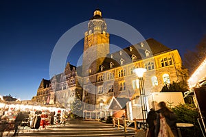 Remscheid townhall germany with christmas market