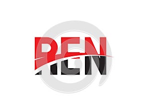 REN Letter Initial Logo Design Vector Illustration photo