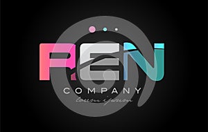 REN r e n three letter logo icon design