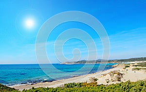Rena majore beach on a clear day
