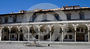 Renaissance arks of Piazza Santissima Annunziata photo