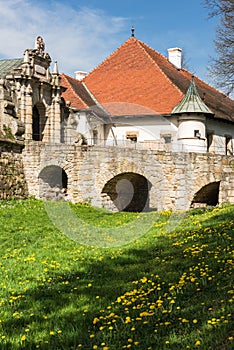 Renaissance and Baroque Castle on the hill in Nowy WiÅ›nicz,lesser poland,Poland