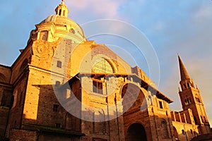 The Renaissance Basilica of Sant`Andrea, Mantua, Italy.