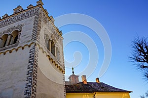 Renesanční zvonice v bazilice svatého Kříže oblast, Kežmarok, Slovenská republika
