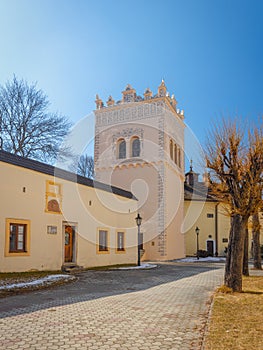 Renesanční zvonice ve městě Kežmarok, Slovensko