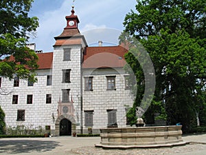 Renaissance building Trebon Castle, South Bohemia, Czech republic