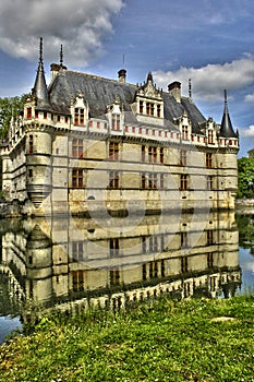 Renaissance castle of Azay le Rideau in Touraine