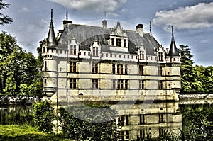 Renaissance castle of Azay le Rideau in Touraine