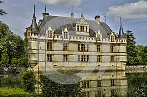 Renaissance castle of Azay le Rideau in Touraine