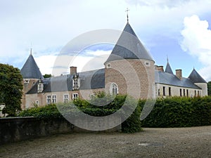 Renaissance castle of Chamerolles in Loiret in France