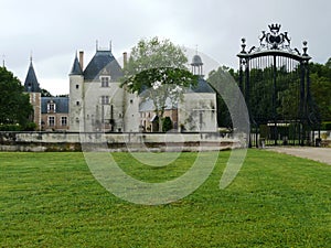 Renaissance castle of Chamerolles in Loiret in France