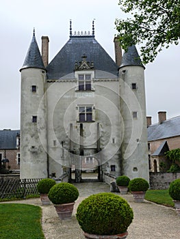 Renaissance castle of Chamerolles in Loiret in France