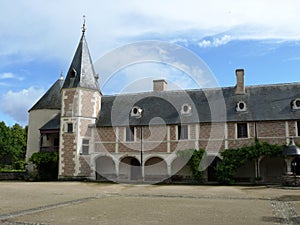 Renaissance castle of Chamerolles in Loiret in France