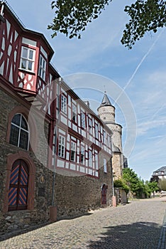 The Renaissance castle Idstein with a witch tower