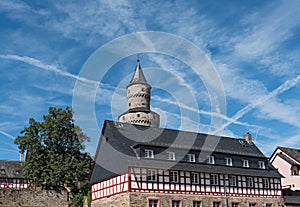 The Renaissance castle Idstein with a witch tower
