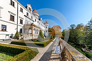 Renaissance castle Konopiste with park near town Benesov nation