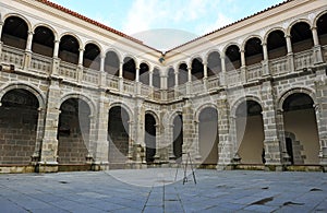 Renaissance cloister of the Convent of Santiago in Calera de Leon, Badajoz province, Spain