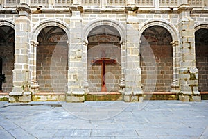 Renaissance cloister of the Convent of Santiago in Calera de Leon, Badajoz province, Spain photo