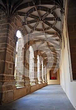 Renaissance cloister of the Convent of Santiago in Calera de Leon, Badajoz province, Spain photo