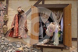 Renaissance cloths on display