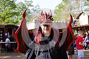 Renaissance Faire dragon cosplay character