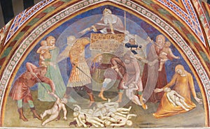 Fresco in San Gimignano - Massacre of the Innocents