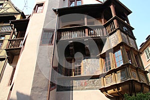 renaissance house in colmar in alsace (france)