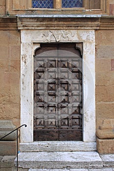 Renaissance inlayed front door