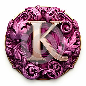 Renaissance Letter K Clipart With Ornate Designs