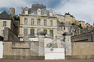 Renaissance Mansions and fortress. Chinon. France