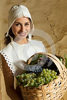 Renaissance peasant girl portrait