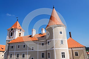 Renaissance Pisecne castle rebuilt from gothic fortress, Jindrichuv Hradec district, South Bohemian Region, Czech Republic