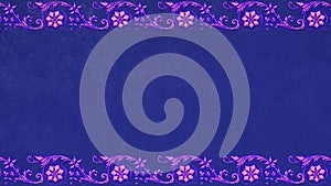 Renaissance retro victorian elegant frame, royal damask background with border, purple violet wedding heart love template, beautif