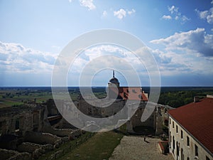 Renaissance ruins Janowiec Castle in Poland