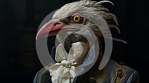 Renaissance University Bird: A Baroque Portrait Of A Sentient Biped Troglodite