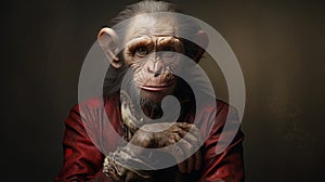 Renaissance University Monkey: Sentient Biped Troglodite With 4 Arms photo